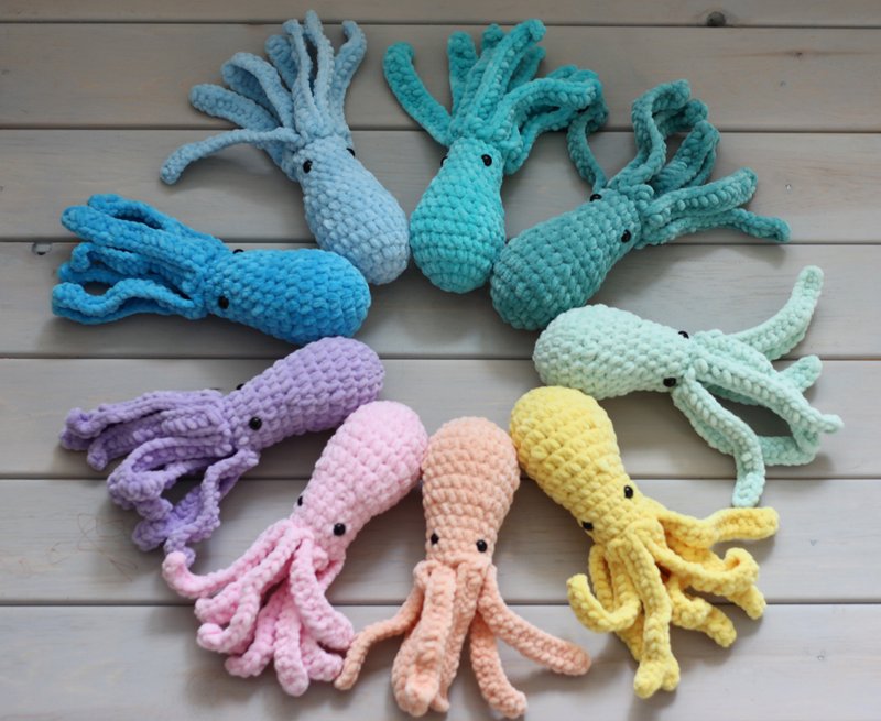 octopus plush,  octopus,  octopus art, octopus decor, octopus home decor, octopu - 玩具/玩偶 - 羊毛 
