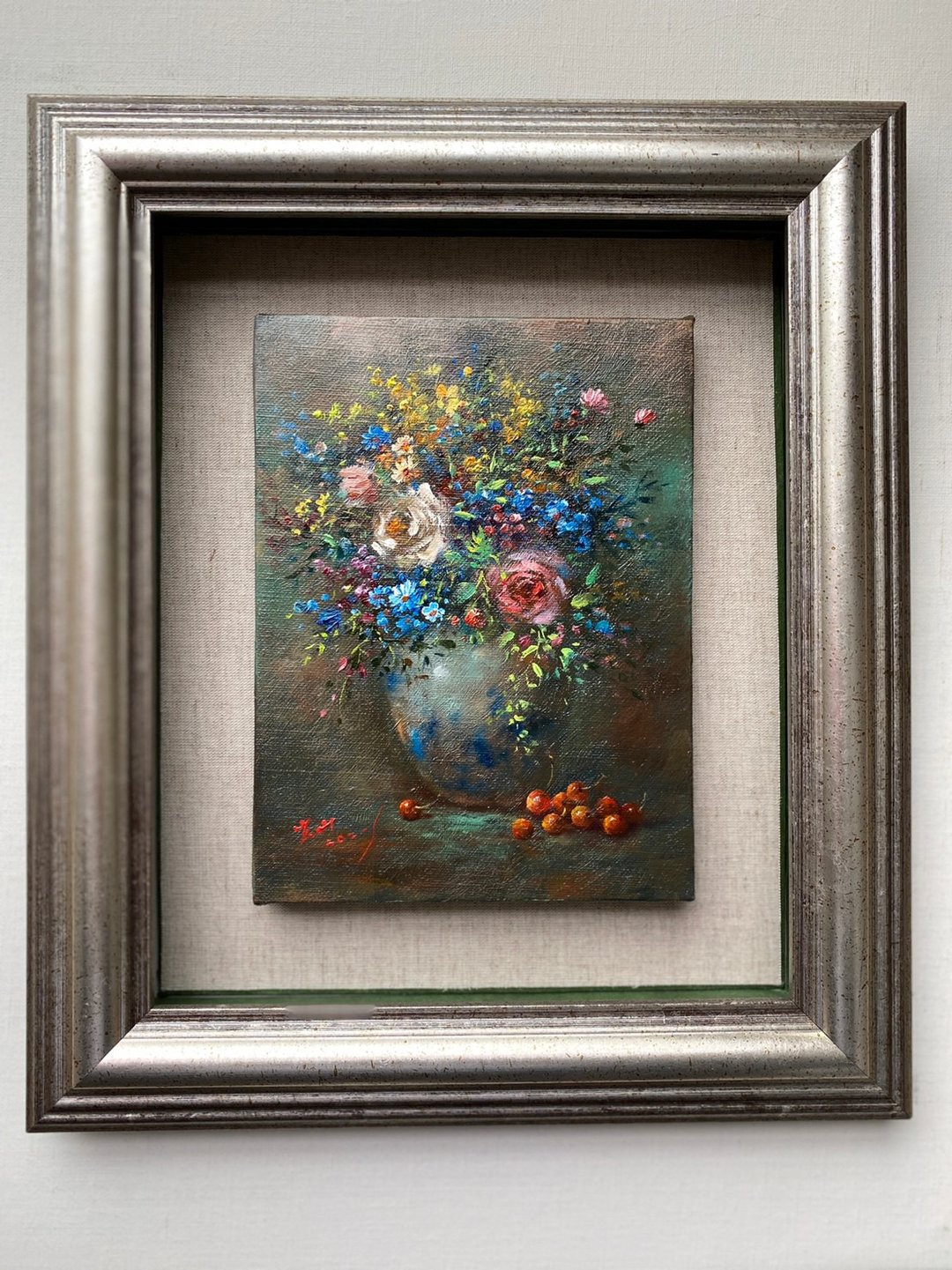 油画精品创作 浪漫玫瑰 (15 cm*20 cm) 现货不用等 - 摆饰 - 棉 多色