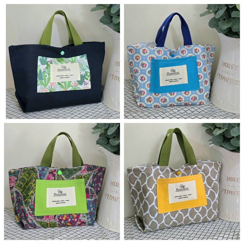 北欧风格图案/手提包/全棉帆布/手工制 - 手提包/手提袋 - 棉．麻 