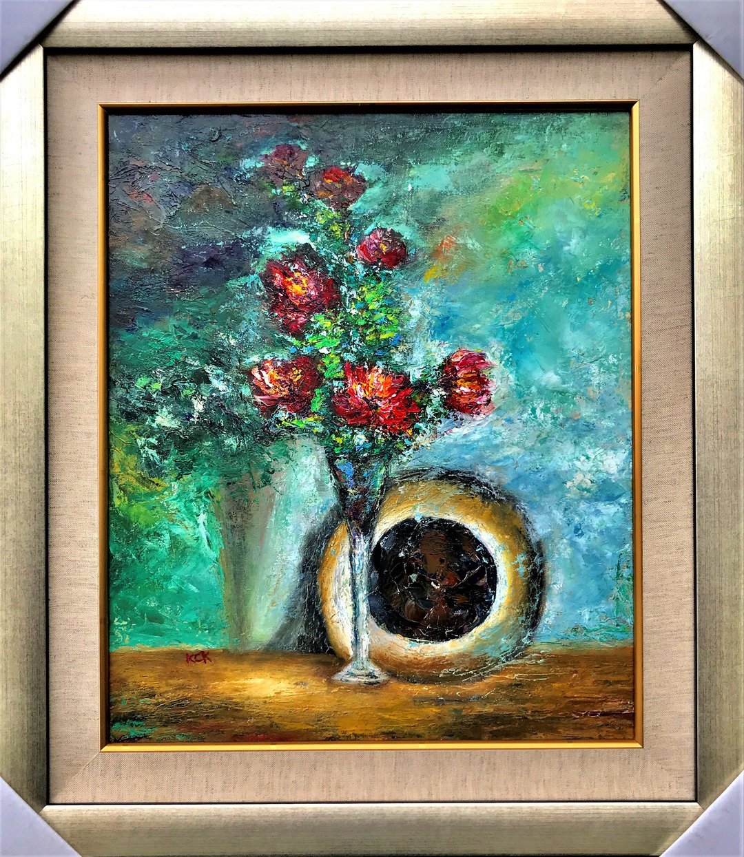 绽放 包邮 油画原创 画笔调色刀手工创作 挂画壁画 装饰画 疗愈画 - 海报/装饰画/版画 - 棉 多色