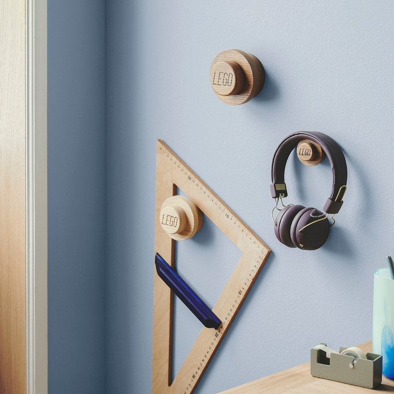 Room Copenhagen LEGO乐高木制墙壁挂勾(深色橡木) 送礼 毕业礼物 - 衣架/挂勾 - 其他材质 