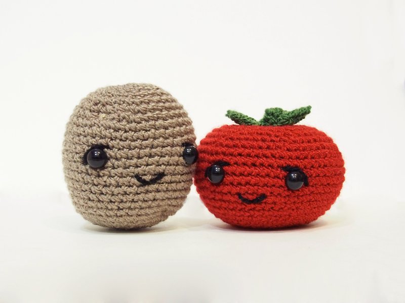 情侣毛绒番茄和土豆 - 玩偶/公仔 - 其他人造纤维 多色