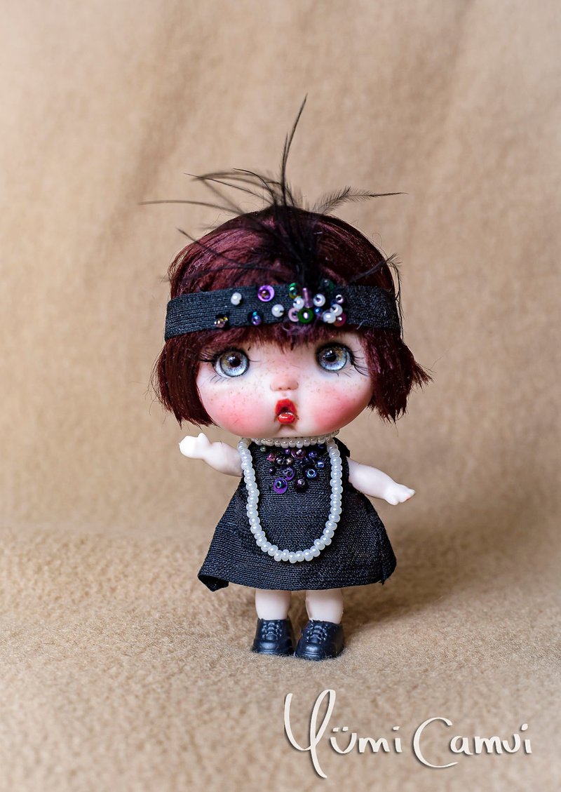 Cute miniature Gatsby style girl by Yumi Camui - 玩偶/公仔 - 塑料 多色