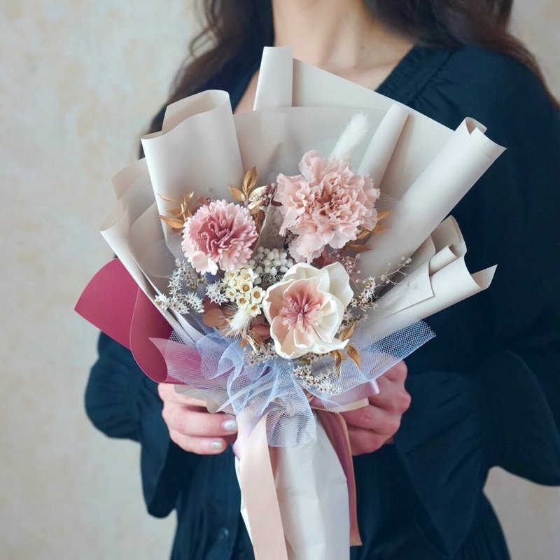 康乃馨永生花束M 5色系 - 摆饰 - 植物．花 多色