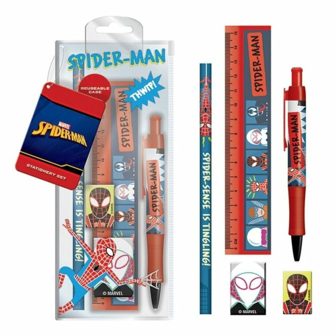 【漫威】蜘蛛人:新宇宙 可爱线稿风 学生文具组/Spider-Man - 其他 - 其他材质 红色