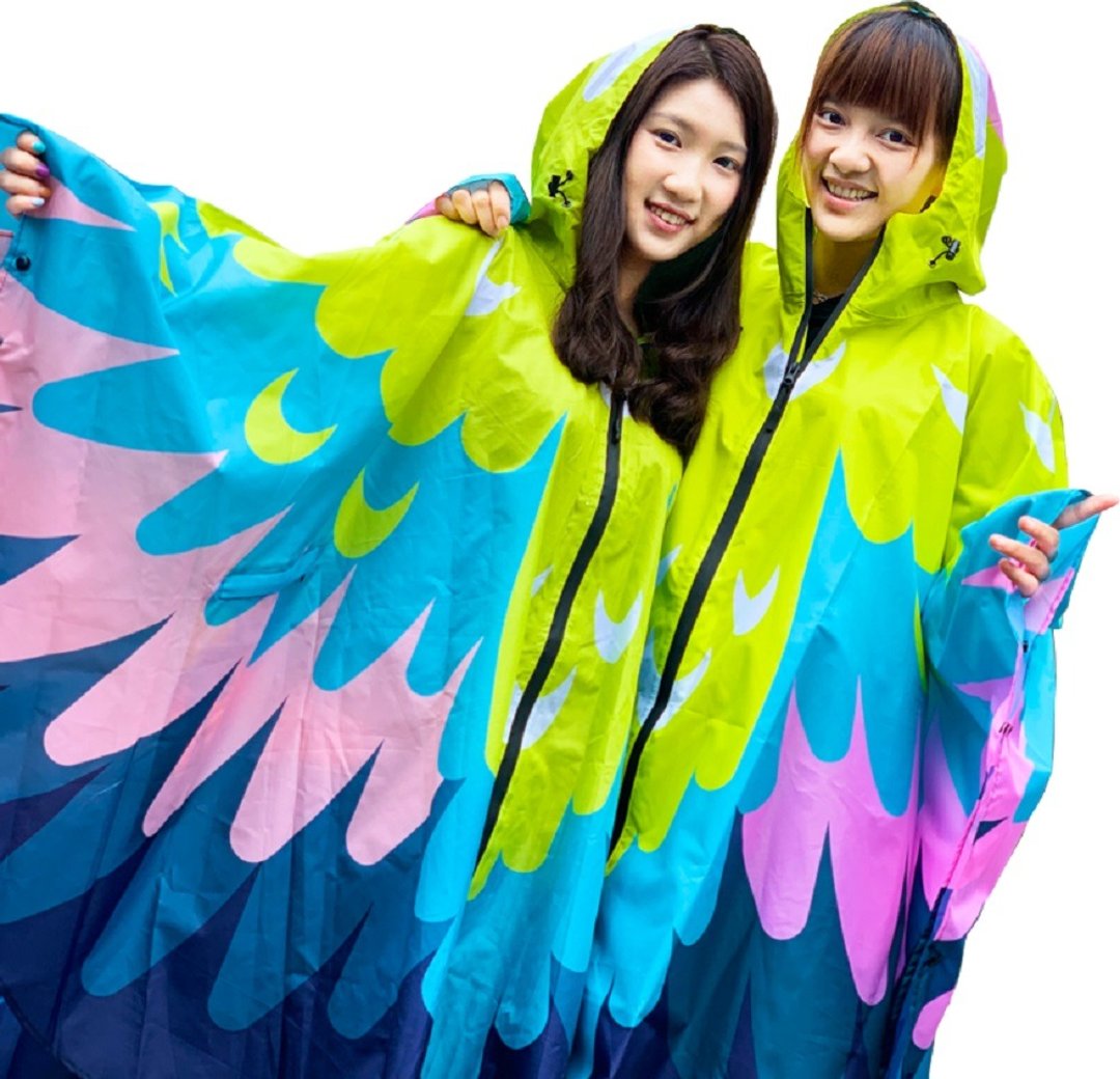 六福庄x六福村  奇幻鸟雨衣(成人) - 雨伞/雨衣 - 塑料 多色