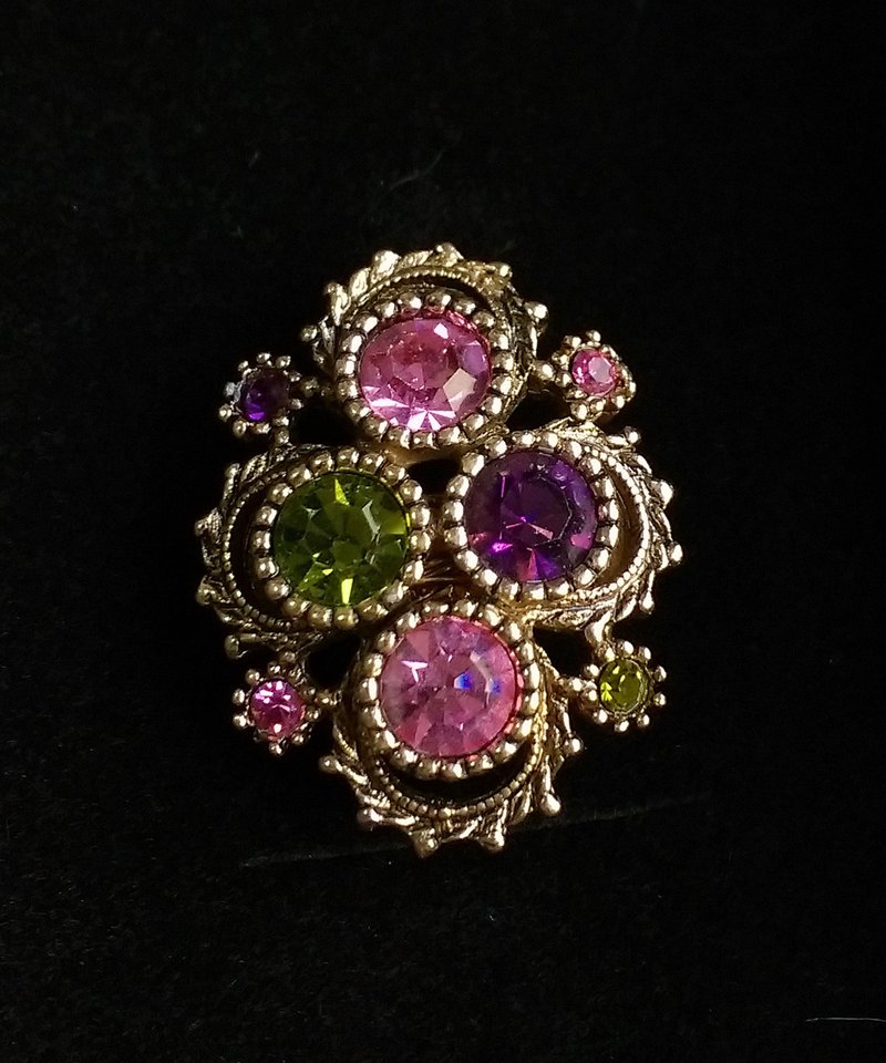 西洋古董饰品。 1973's Sarah Cov Austrian Lites 系列戒指 - 戒指 - 其他金属 金色