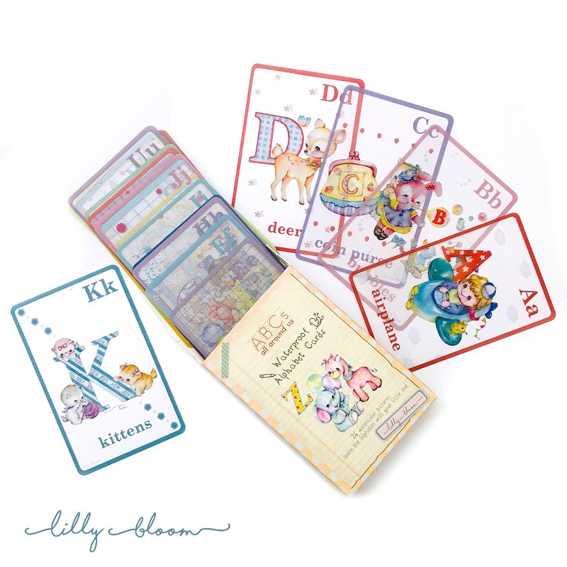 ABC's all aorund us 防水学习字母卡 - 卡片/明信片 - 防水材质 多色
