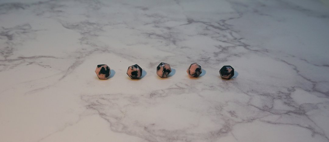 ceramic gem earing - 耳环/耳夹 - 陶 多色
