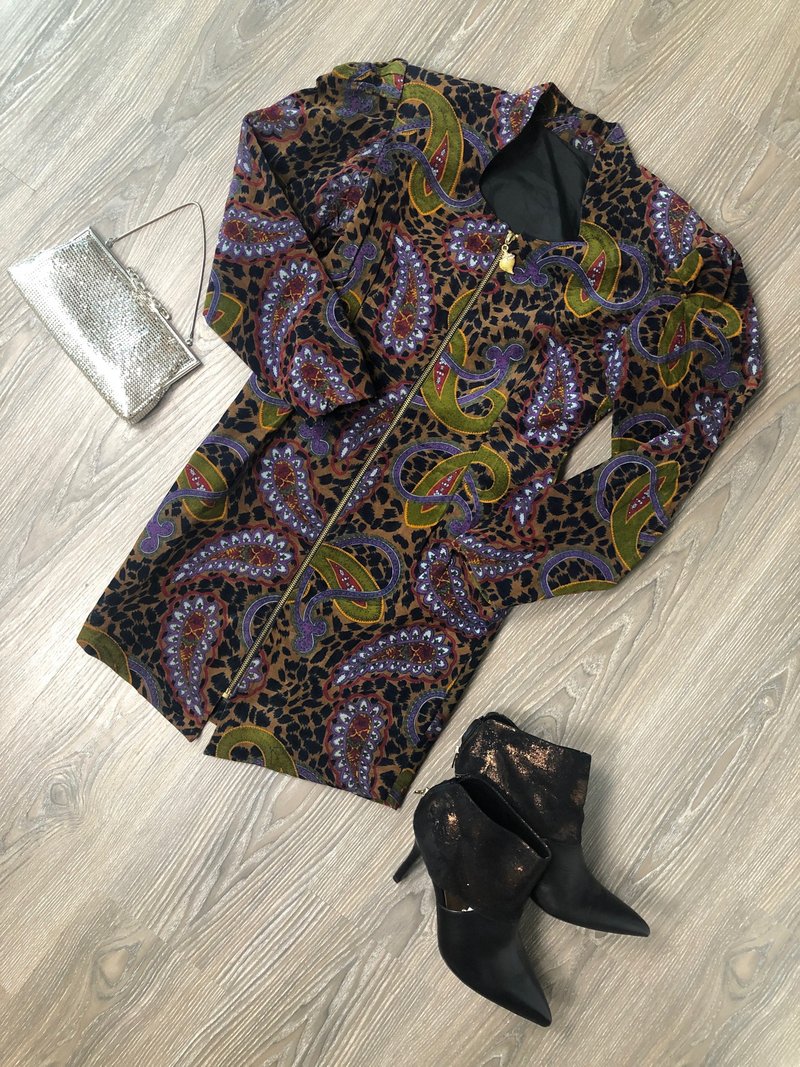 全拉链蕨之呼吸洋装 - 洋装/连衣裙 - 其他材质 