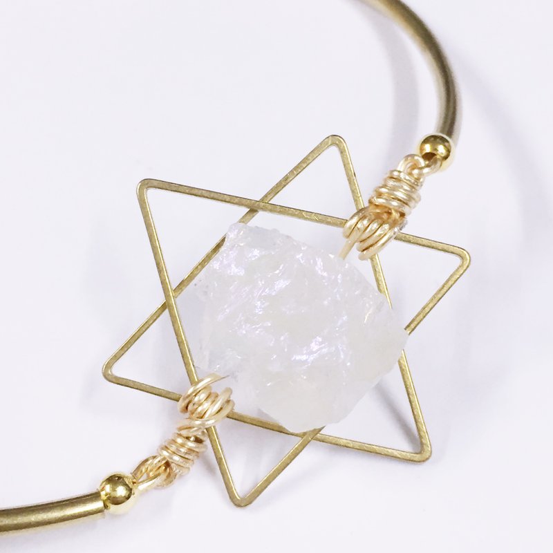 漫游星空 － 白水晶 六角星手环 - 手链/手环 - 宝石 白色