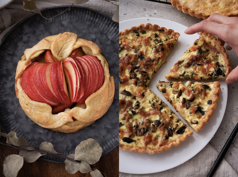 甜咸双塔【法式肉桂杏仁苹果塔x松露野菇千层咸塔】 - 美食 - 新鲜食材 