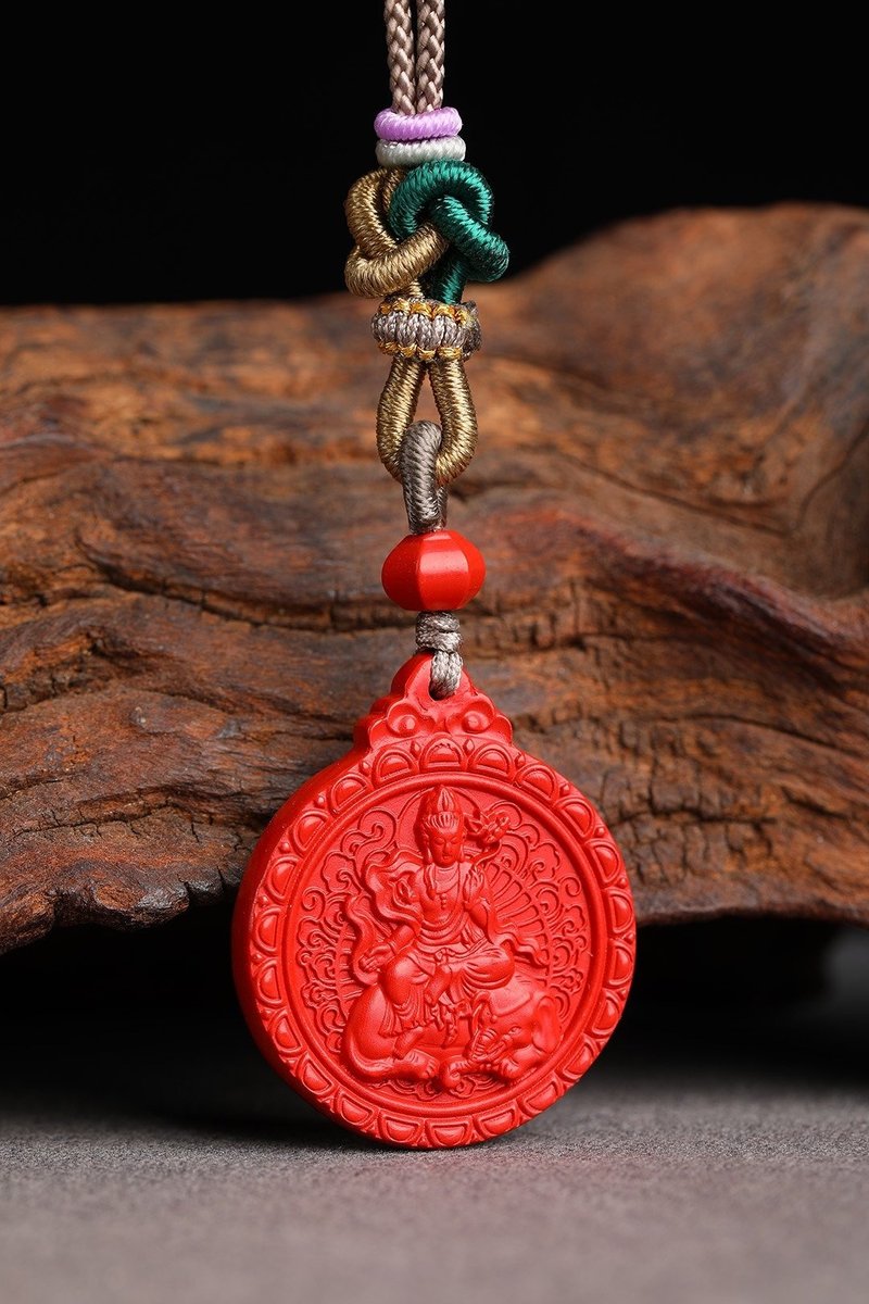 天然原矿朱砂精品红砂十二生肖守护神吊坠 朱砂含量95%以上 - 项链 - 宝石 