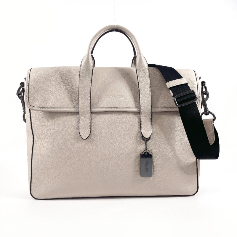 【日本直送 中古美品】蔻驰 COACH 公文包 C9875 Sullivan Portfolio Brief 肩背包 2WAY 通勤 皮革 - 其他 - 真皮 白色