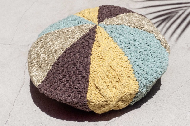 限量手工 生日礼物 情人节礼物 七夕礼物 手工编织 鸭舌帽/编织帽/渔夫帽/遮阳帽/手工帽/画家帽/贝蕾帽/棉麻帽/手织毛帽 - 马卡龙 焦糖拿铁 彩虹糖果  - 帽子 - 棉．麻 多色