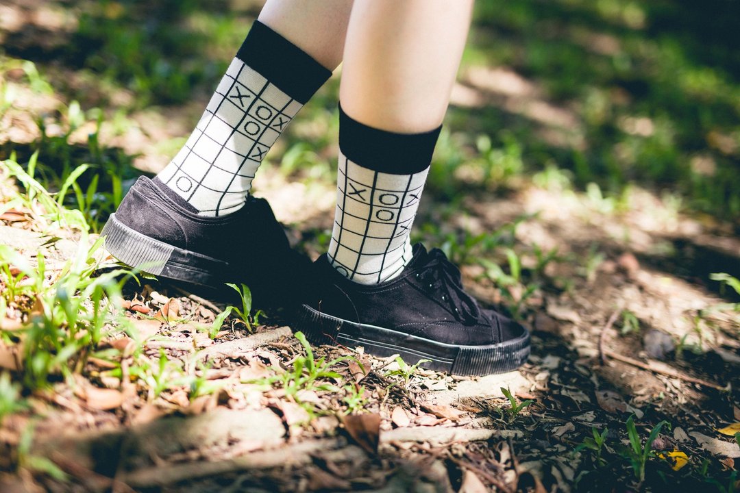 井字游戏  协奏曲系列 NAKID SOCKS 袜子 短袜 棉袜 - 袜子 - 棉 白色