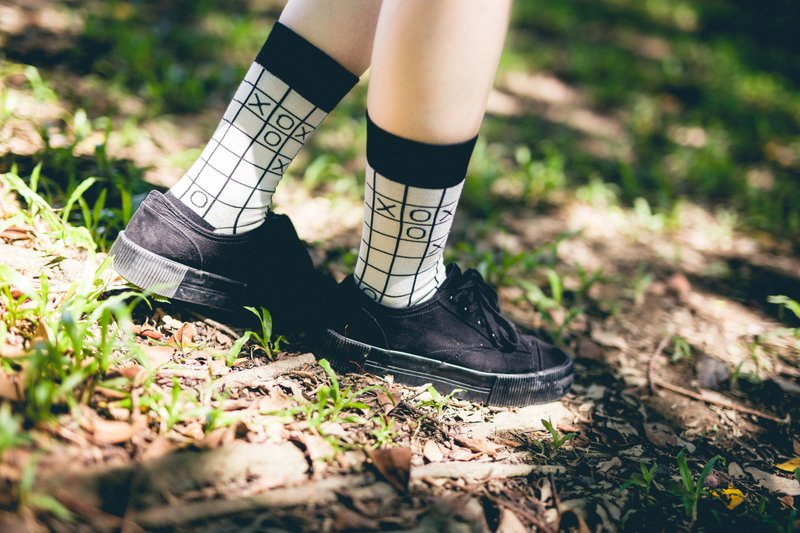 井字游戏  协奏曲系列 NAKID SOCKS 袜子 短袜 棉袜 - 袜子 - 棉．麻 白色