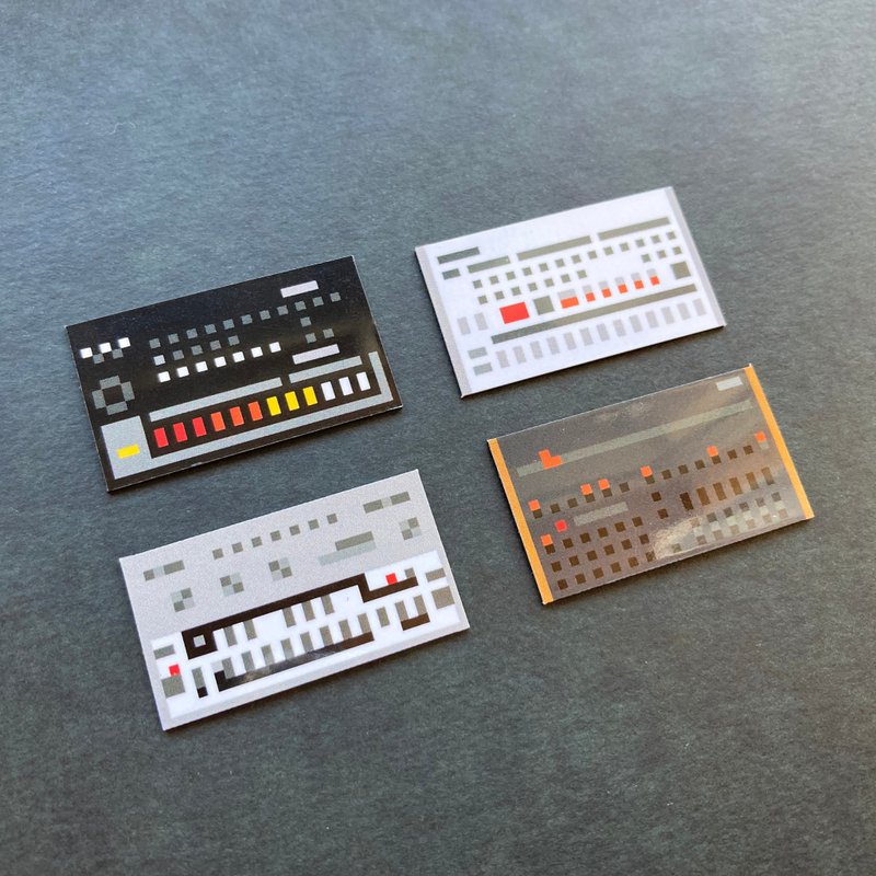 【磁铁】合成器点点收藏 磁铁02 节奏机 - 冰箱贴/磁贴 - 纸 黑色