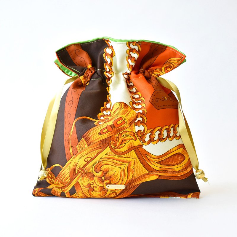 SCF KINCHAKU (丝巾抽绳包)  M  / 日本制造 - 化妆包/杂物包 - 其他材质 