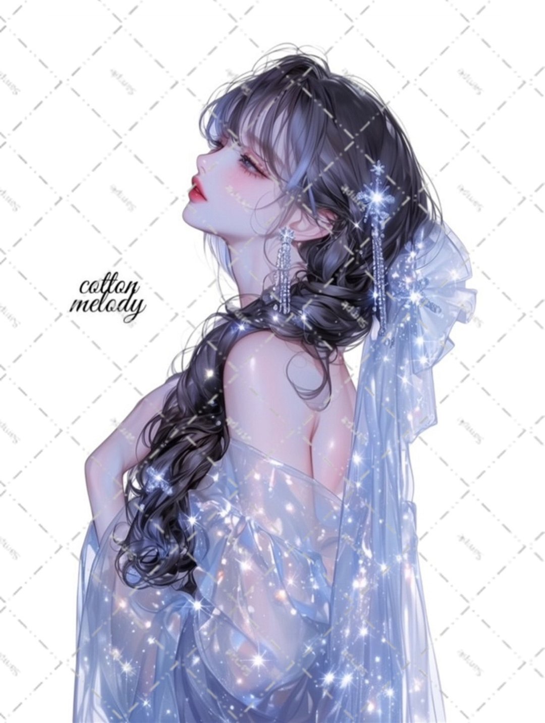 original sticker no.5537 人物贴纸 原创贴纸 人物贴纸 女孩贴纸 原创人物贴纸 - 贴纸 - 纸 