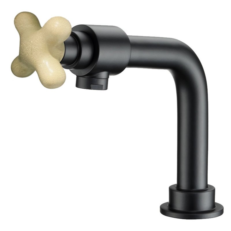 Colorful Artistic Ceramics陶瓷工艺朽黄 黑色单孔水龙头 - 卫浴用品 - 其他材质 卡其色