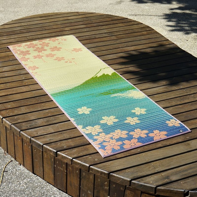 【经典和风】蔺草瑜珈垫FUJI 富士山樱花极景 适合彼拉提斯 - 瑜珈垫 - 植物．花 