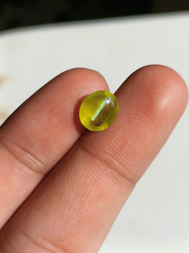 天然猫眼金绿宝石，3.40克拉，金绿宝石，猫眼 - 男装上衣/T 恤 - 石头 