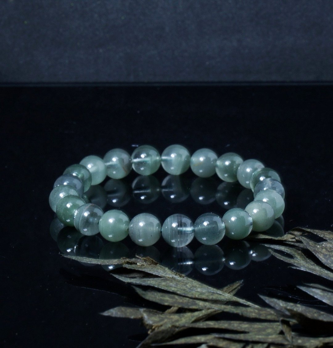 绿幽灵 9.3mm 水晶手链 Green Phantom 9.3mm Crystal Bracelet - 手链/手环 - 水晶 