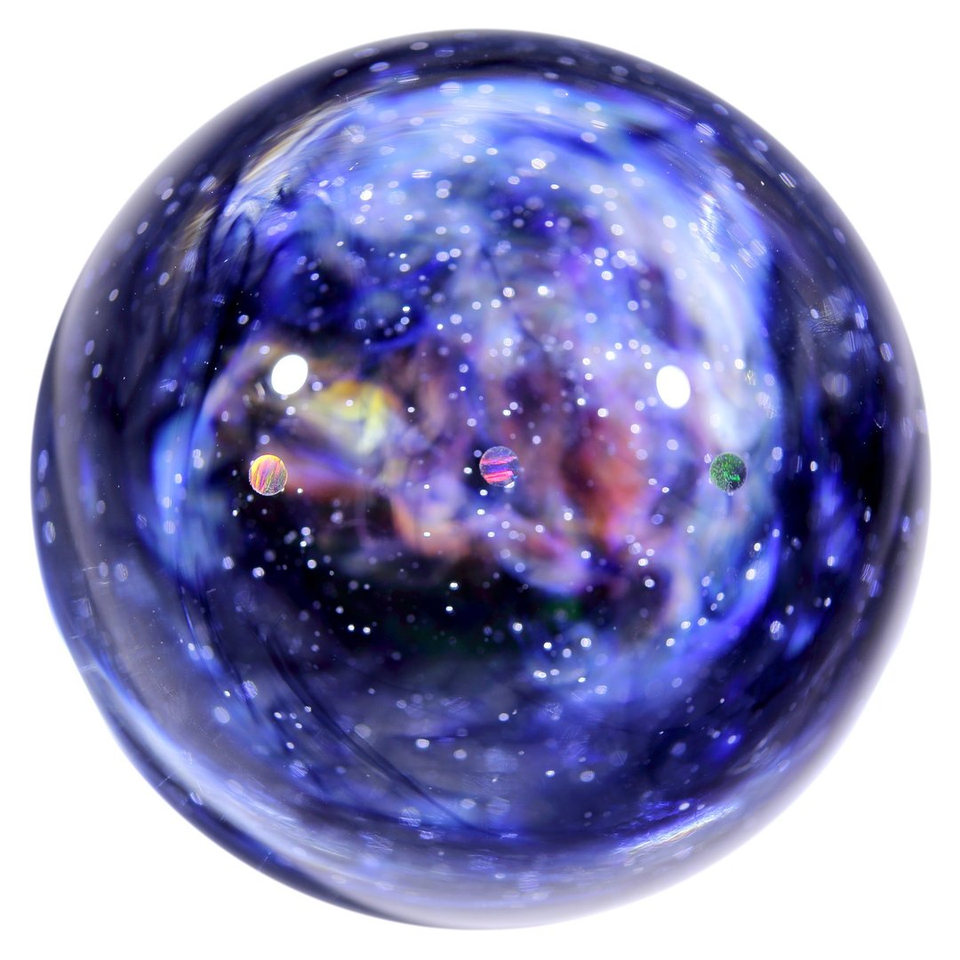 59mm 两面星云宇宙玻璃球摆设 no.M263 - 摆饰 - 玻璃 黑色