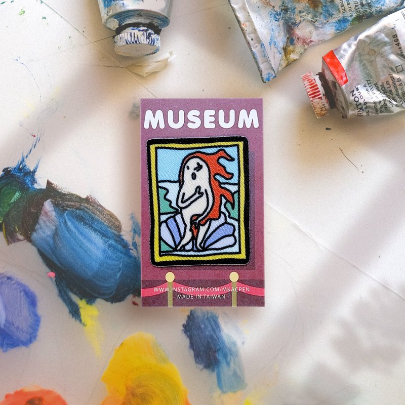 【烫片贴】Museum - 博物馆名画系列 - 熨烫贴/徽章/补丁 共8款 - 贴纸 - 聚酯纤维 红色
