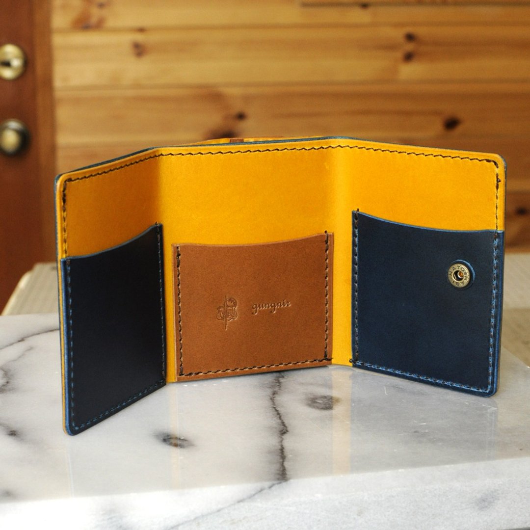 Compact tri-fold wallet No.1 Buttero - 皮夹/钱包 - 真皮 多色