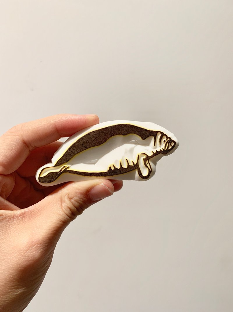 海洋印章 海牛 - 印章/印台 - 橡胶 灰色