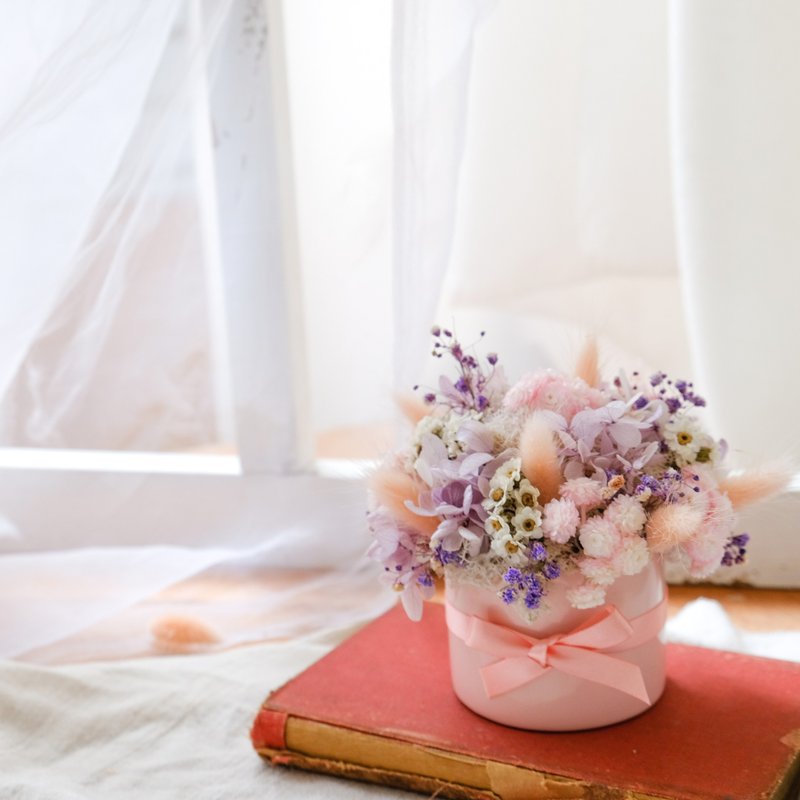 【材料包】花礼材料包-C款 甜美系毕德迈尔盆花 赠送教学影片 - 植栽 - 植物．花 粉红色