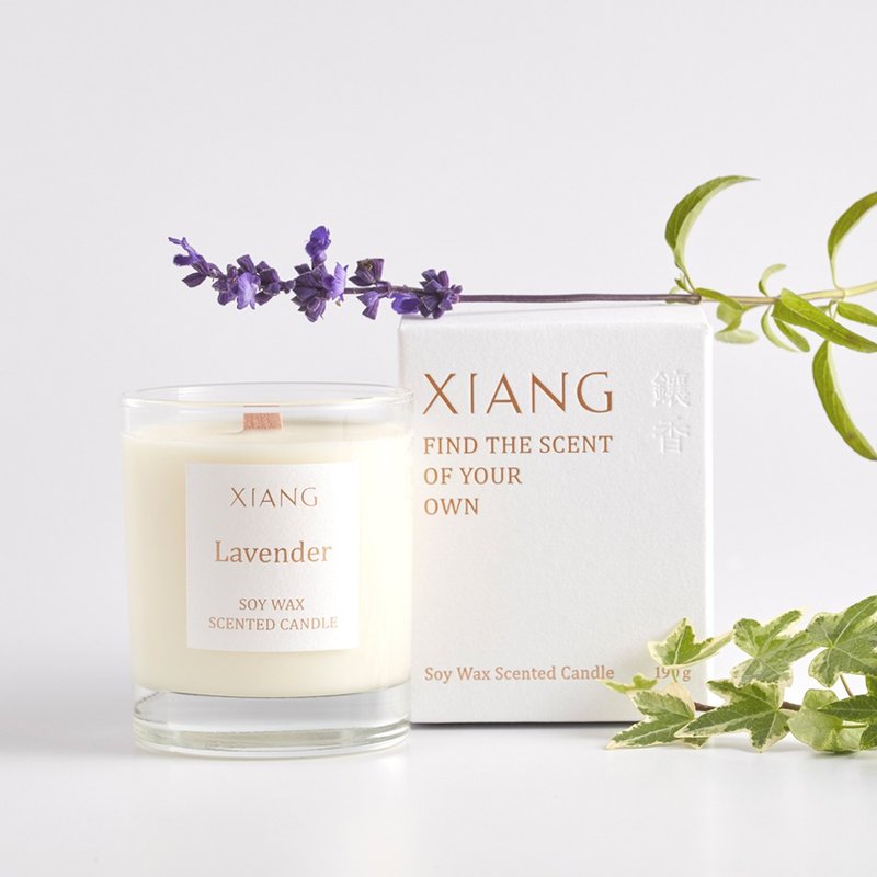 XIANG镶香。薰衣草花园 工艺香氛大豆蜡烛(190g) - 蜡烛/烛台 - 蜡 紫色
