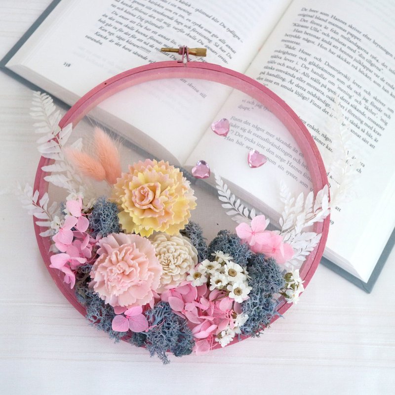 居家DIY课程 I 绣框花-凡尔赛花园 - 植栽 - 植物．花 粉红色