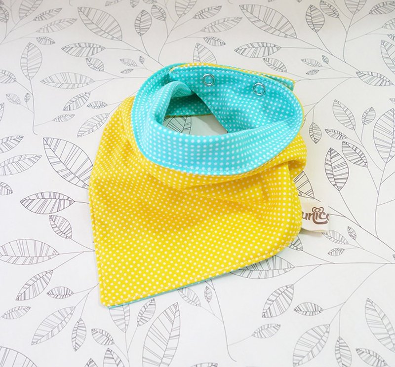 幼童夏日缤纷撞色领巾围兜 三角巾 口水巾 餐巾-明-unicorn #送礼首选 宝宝 弥月礼盒 满月礼 周岁 婴儿 新生儿 礼品 - 围嘴/口水巾 - 棉．麻 橘色