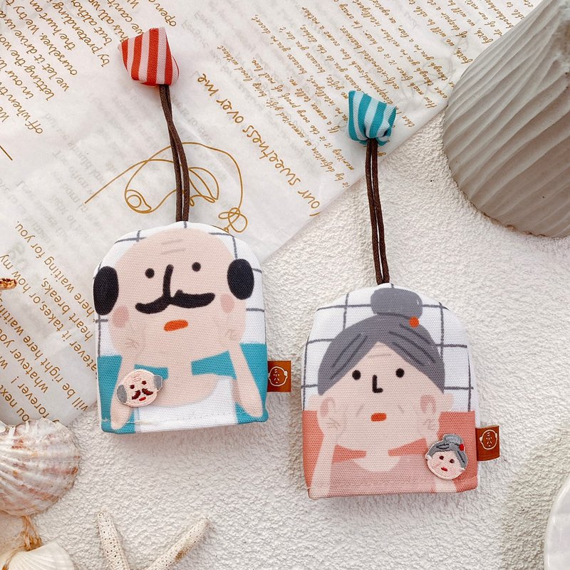 【选图定制】钥匙包 | 阿公阿嬷 | 自选别针 - 钥匙链/钥匙包 - 防水材质 多色