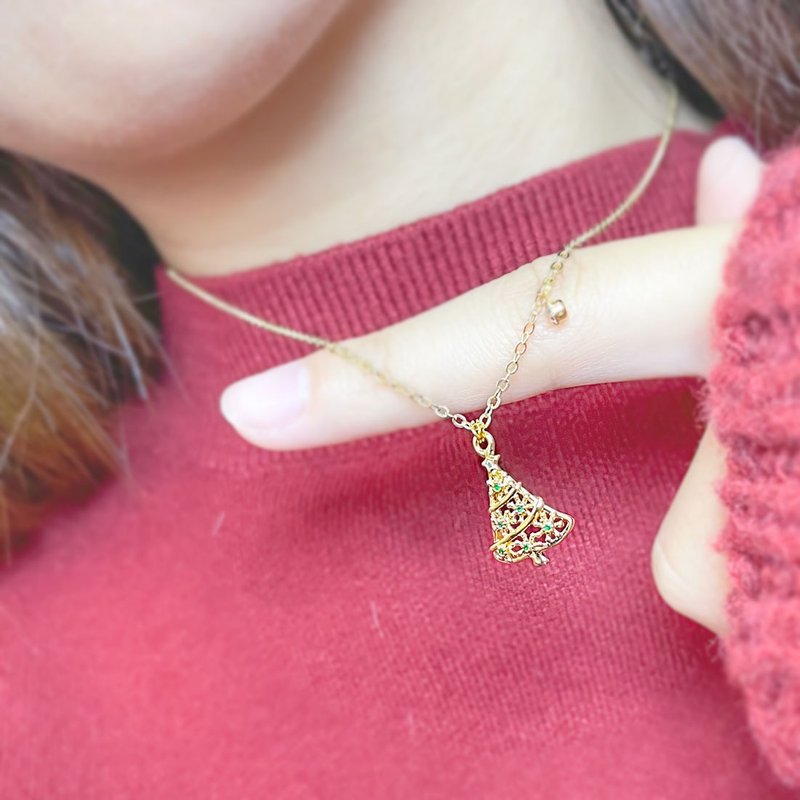 Giftest 18K镀金 / 金星圣诞树 基督教圣诞礼物福音饰品项链N68 - 项链 - 贵金属 金色