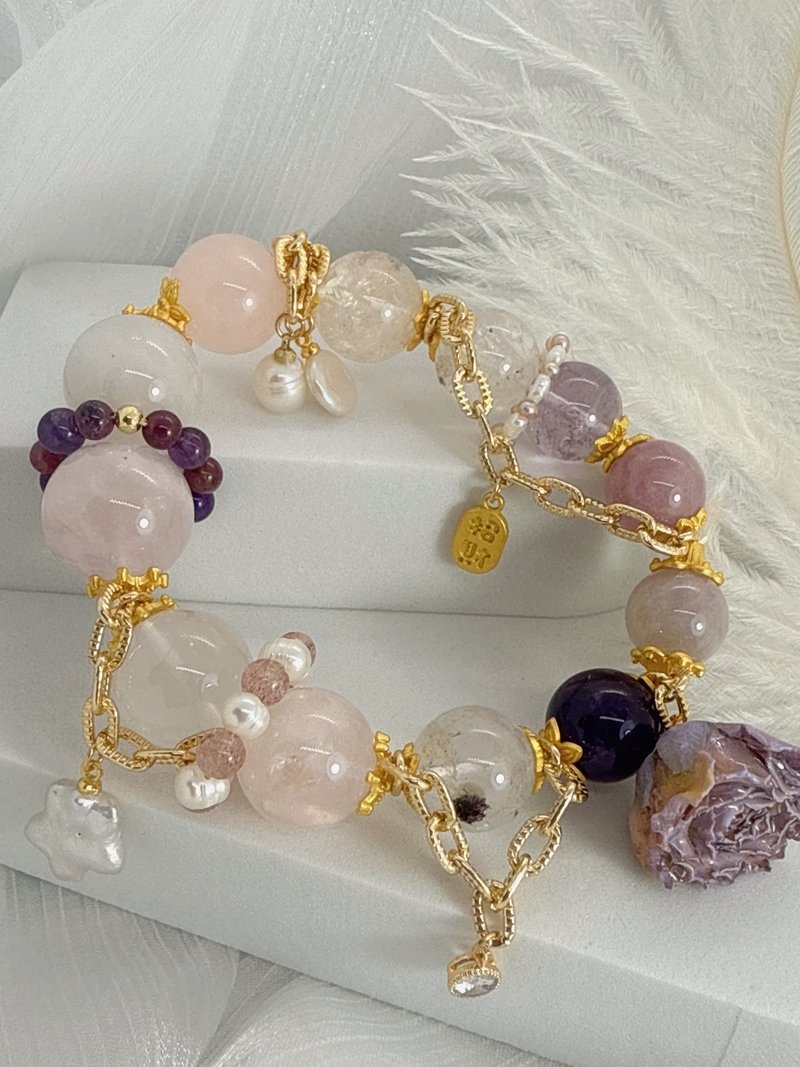 【TING】花潮祈愿手链-灵魂花园的多重光谱 - 手链/手环 - 水晶 