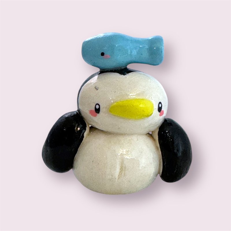 帕姆可企鹅 鱼鱼企鹅 - 玩偶/公仔 - 粘土 白色