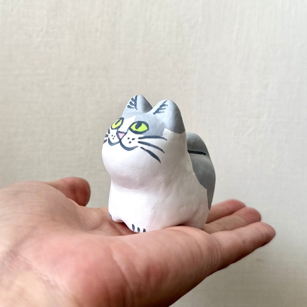 张子猫 灰白猫 - 玩偶/公仔 - 纸 多色