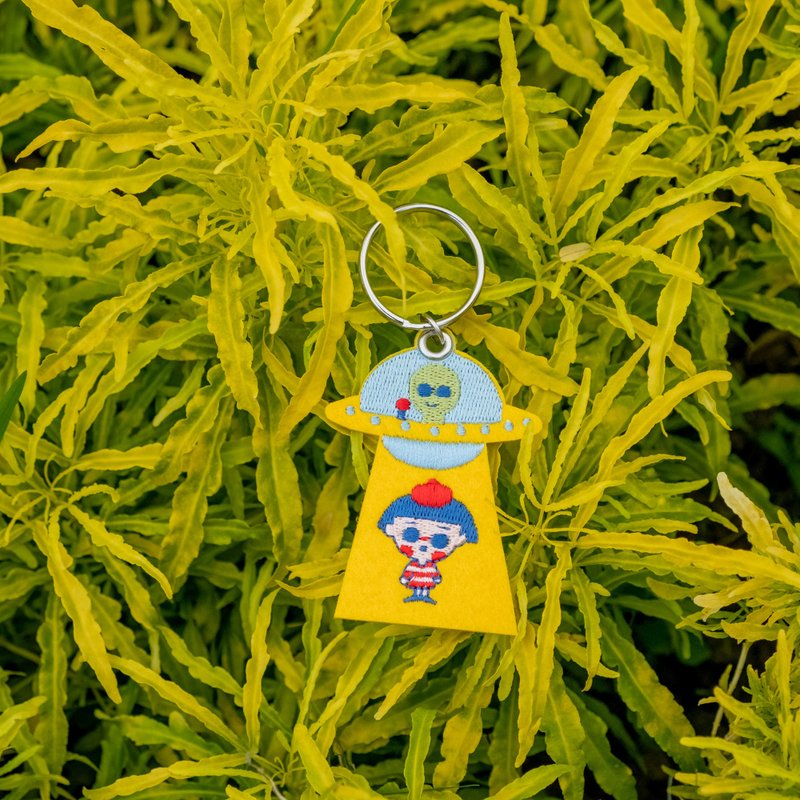 刺绣钥匙圈 / 外星小画家 - 钥匙链/钥匙包 - 绣线 多色