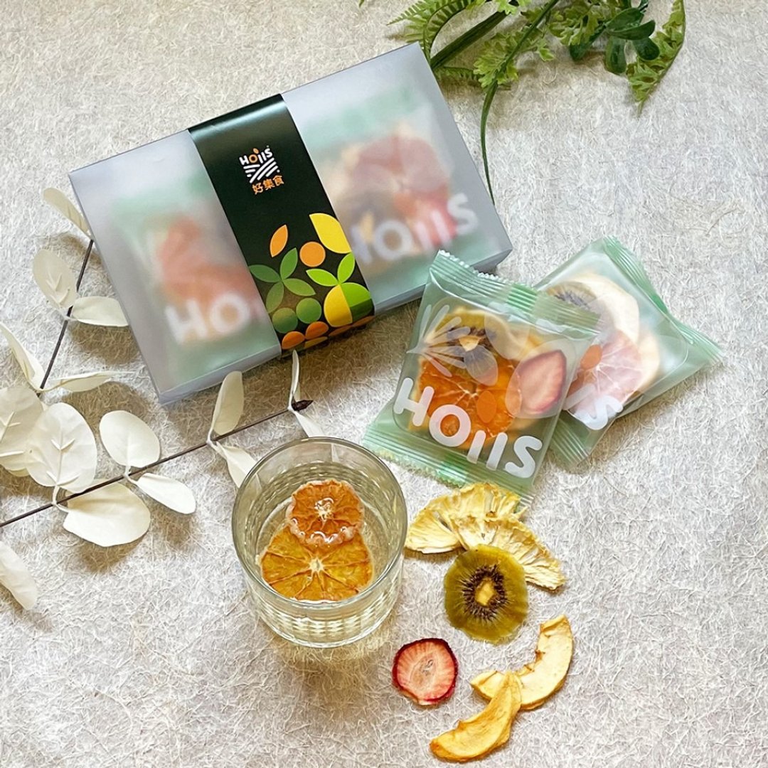 一日果干综合包15gx 6包/盒_内含草莓、奇异果、苹果、凤梨、橘子 - 水果干 - 其他材质 绿色