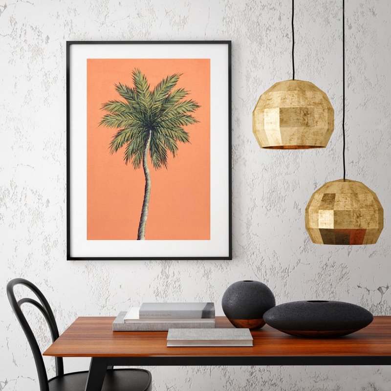 Palm Tree Coconut Tree Painting, Painting Living Room Entrance, Interior Design - 海报/装饰画/版画 - 压克力 多色