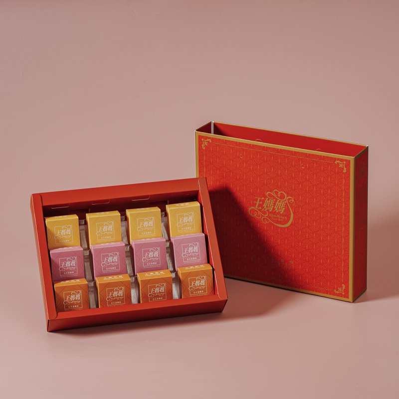 王妈妈三色 凤梨土凤梨鳯凰礼人盒12入 - 蛋糕/甜点 - 其他材质 