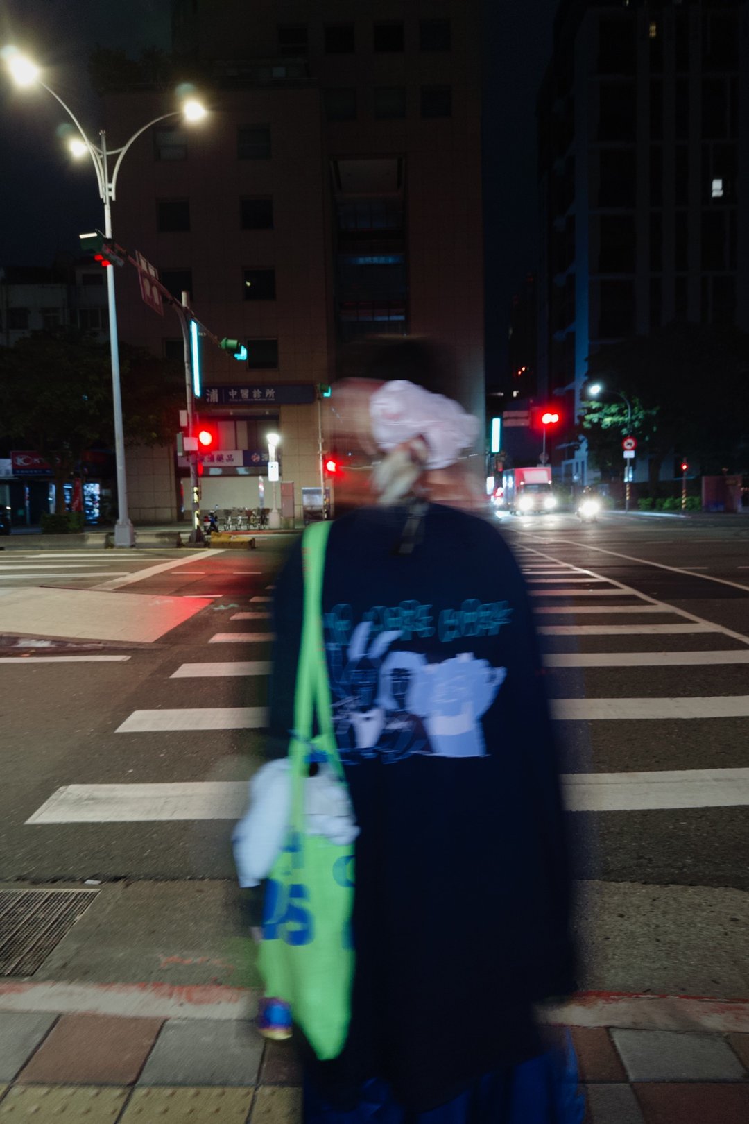 No More Work Navy Blue / 不想工作长袖 tee - 中性连帽卫衣/T 恤 - 棉 蓝色