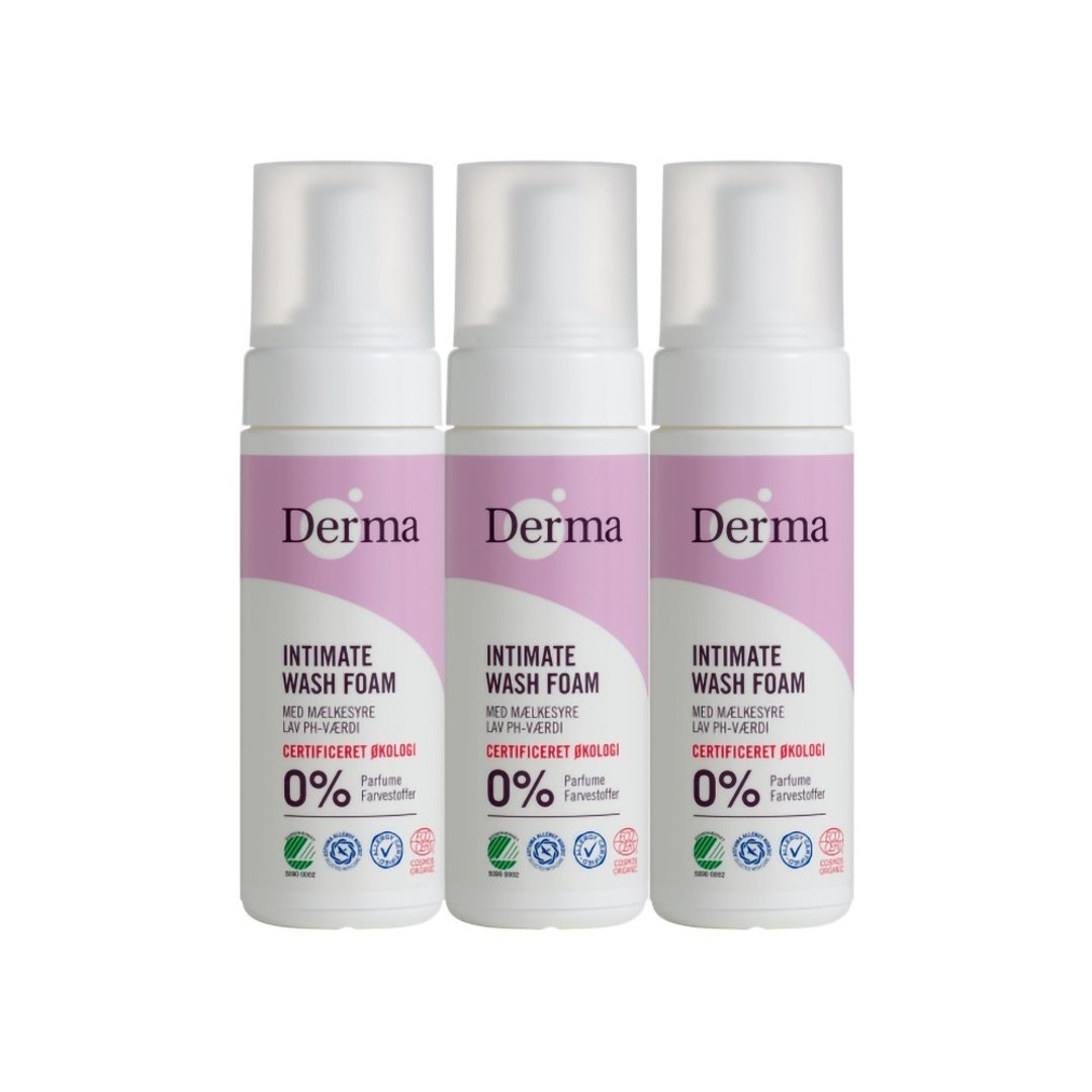 【母亲好礼】Derma女性有机私密处洁净慕斯三入组 - 私密护理 - 其他材质 多色