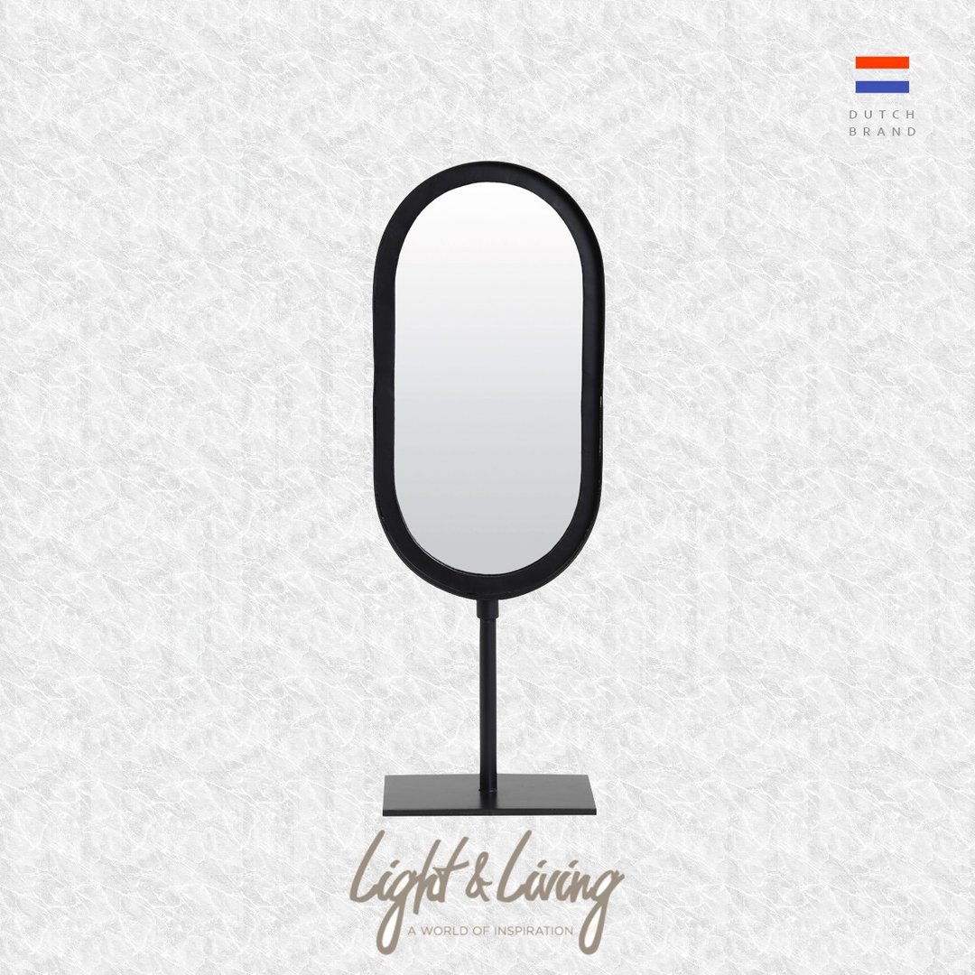 荷兰 Light & Living, 镜子/摆设品 (大) LURE 金属黑色 H. 45cm - 摆饰 - 其他金属 黑色