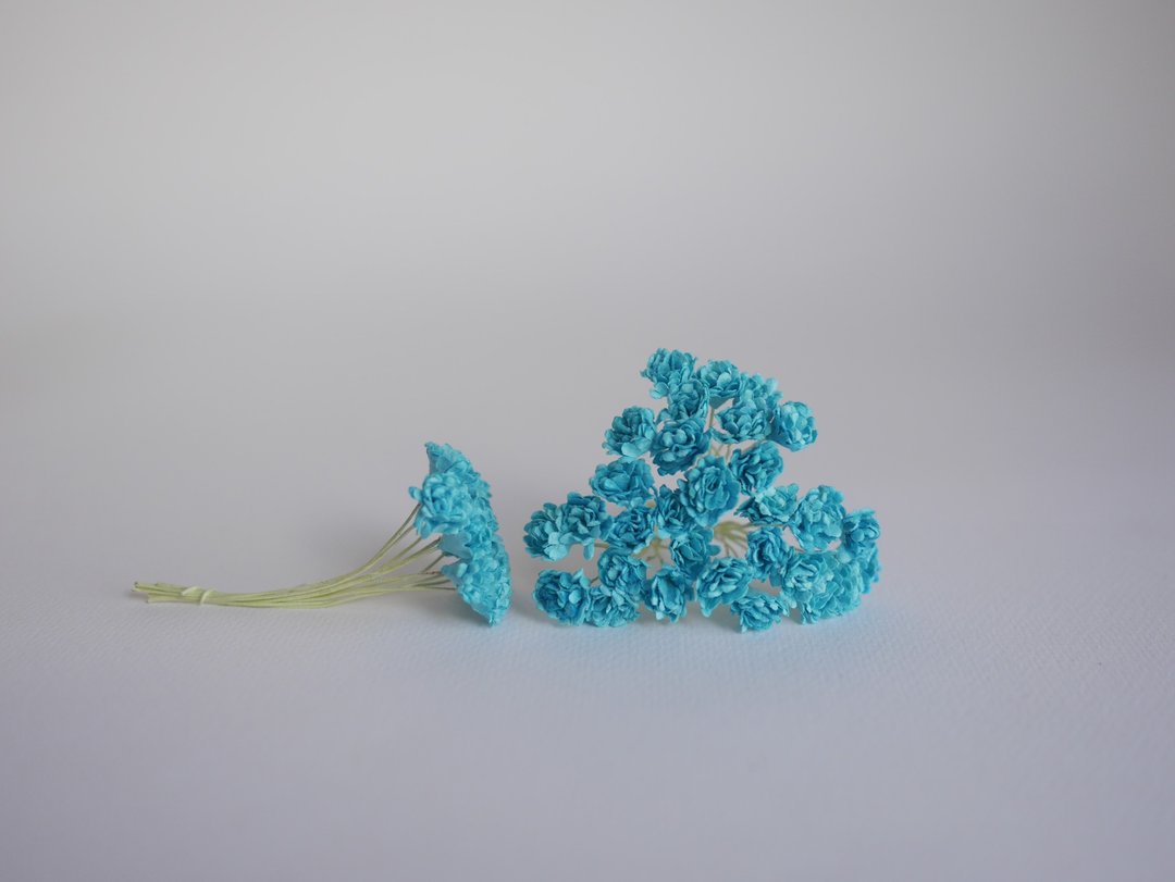 纸花，DIY 100 片满天星花粉 100 片，1.00 厘米。水绿色 - 其他 - 纸 蓝色
