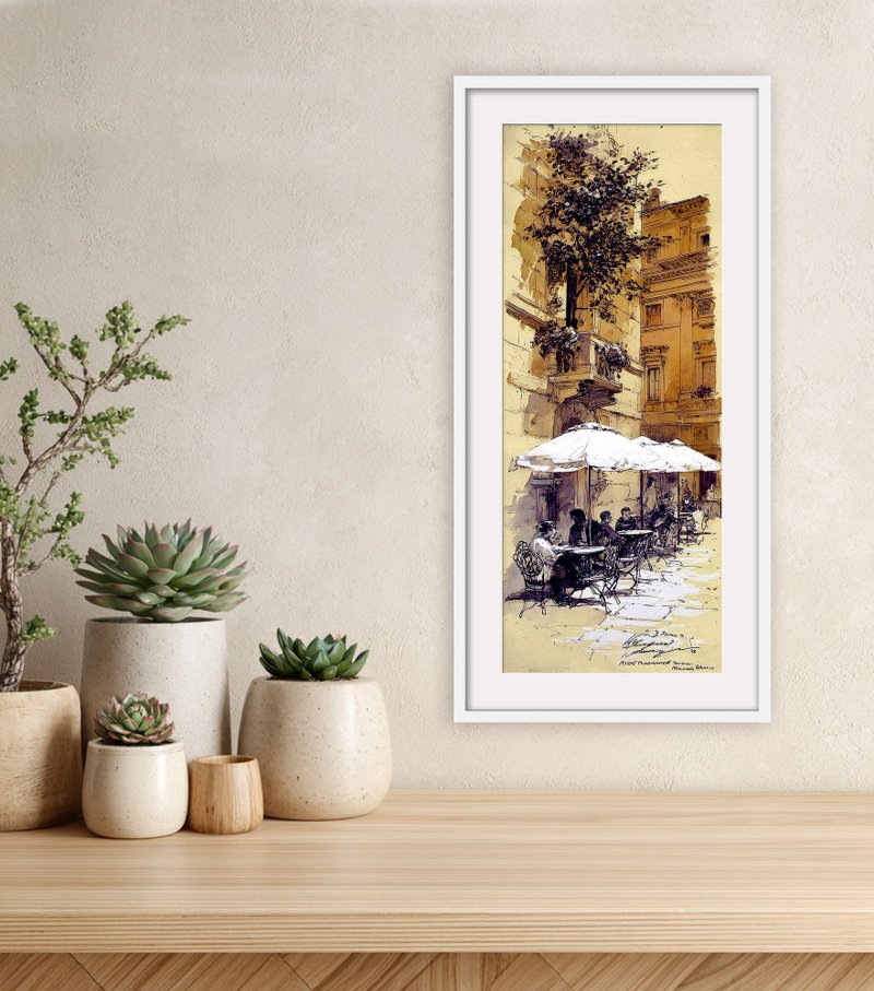 水彩画-附画框 | 入厝礼| 挂画| 民宿布置|  室内设计| 海报 - 海报/装饰画/版画 - 木头 多色